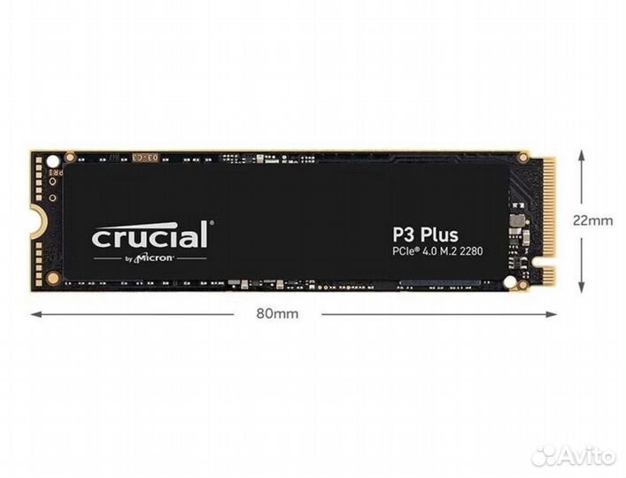 SSD crucial P3 Plus 2TB nvme M.2, Новый