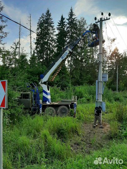 Ямобур.Доставка,Установка Столбов,Опор Лэп св95