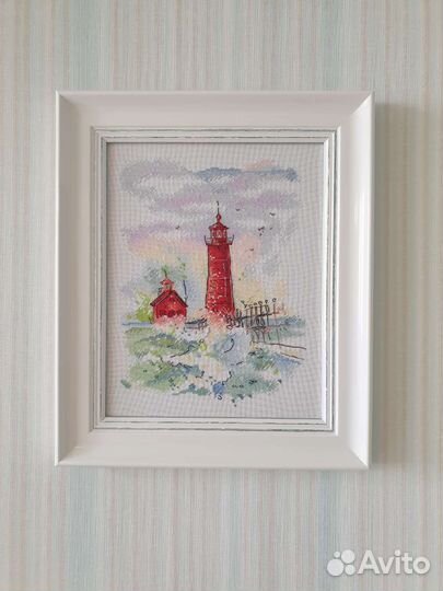 Вышивка крестом в багете с антибликовым стеклом