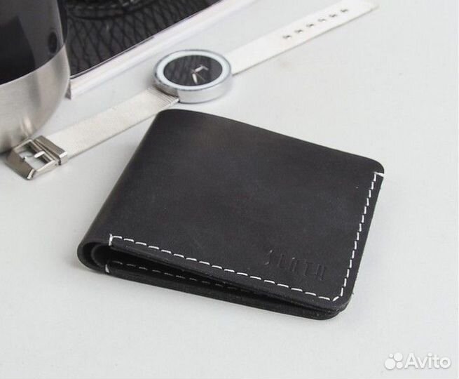 Портмоне кардхолдер кожа чёрный Россия новый