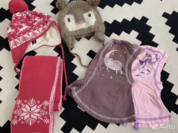 Шапки на зиму и демисезон для малышки на 1-2 г