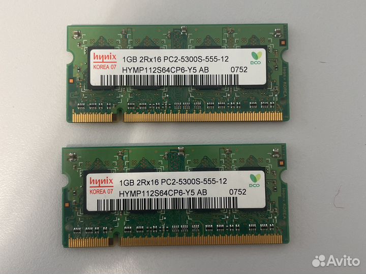 Оперативная память для ноутбук 1Gb 2Rx16
