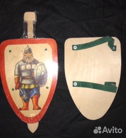 Щиты фанерные с богатырями (28 см) для малышей