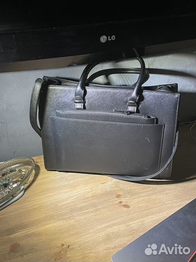 Сумка черная а4 эко-кожа