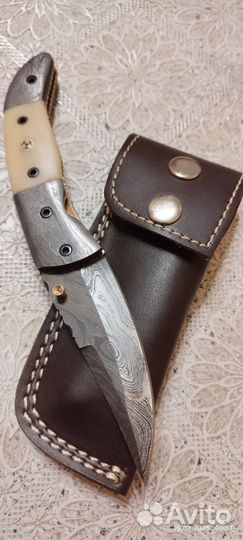 Нож складной ручной работы Дамаск