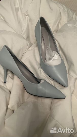 Туфли женские 36 размер экокожа голубые