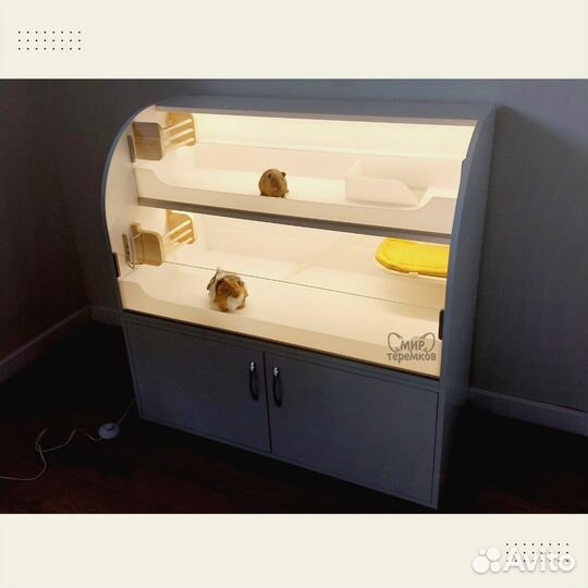 Клетка для морских свинок 100х50х60 см,белый,круг8