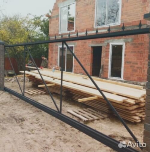 Откатные\Распашные ворота для дачи 4х2м