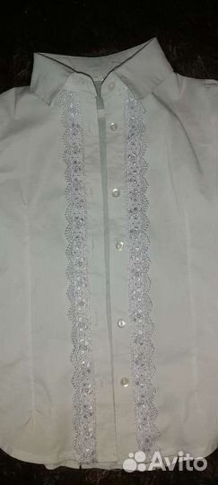 Блузка белая для девочки 134