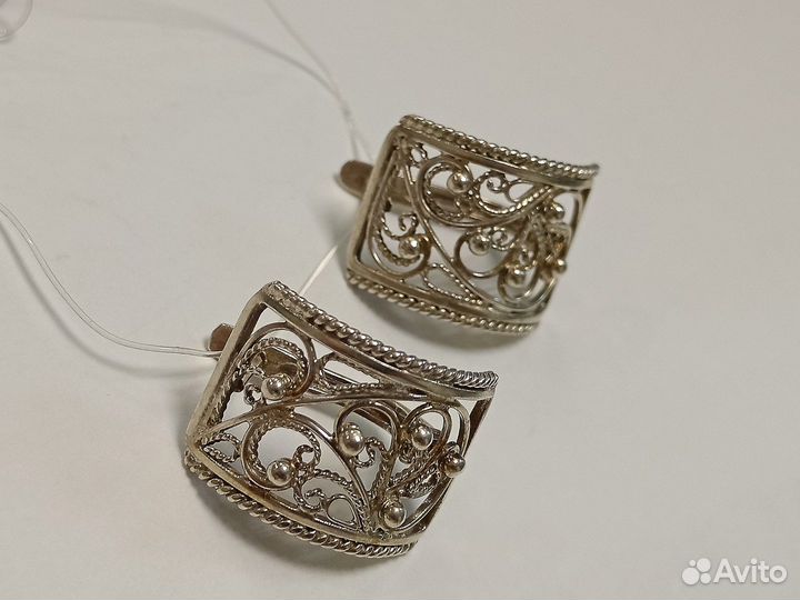 Серьги серебро