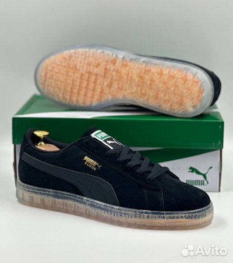 Кроссовки мужские Puma Suede черные летние