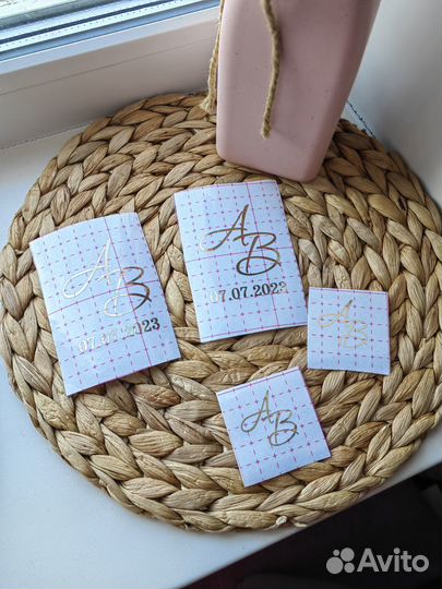 Наклейки / надписи для свадебных аксессуаров