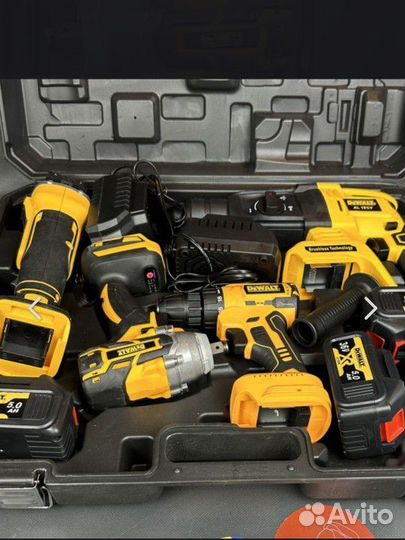 Гайковерт + ушм+шуруповёрт + перфоратор dewalt
