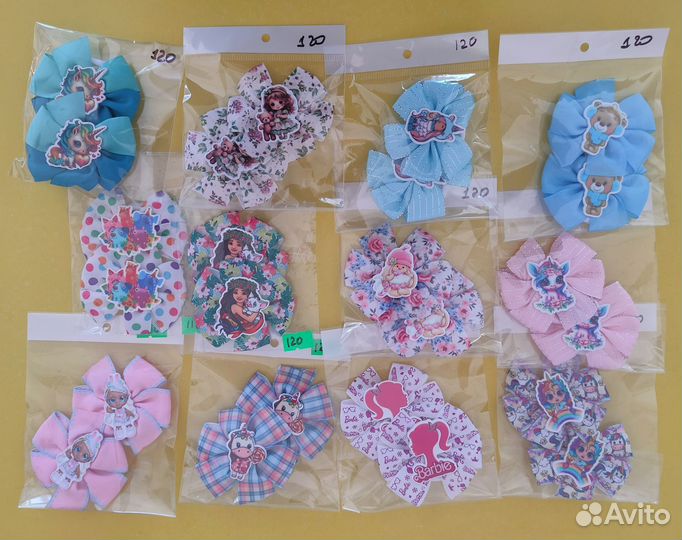 Бантики для волос ручной работы