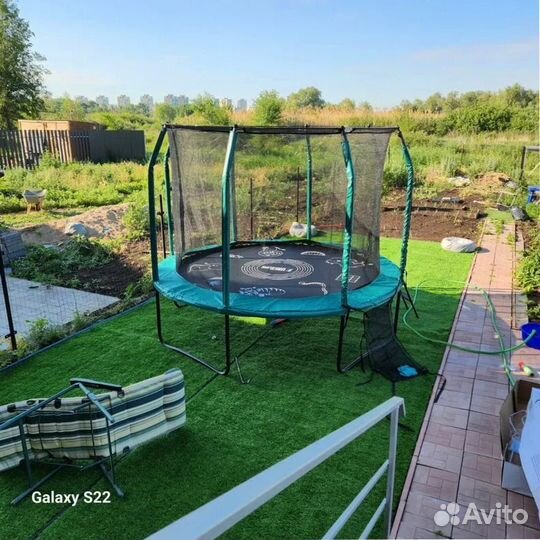 Батут с защитной сеткой Новый арт 4712