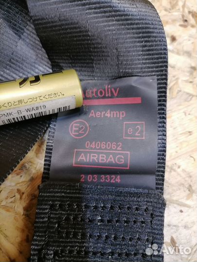 Ремень безопасности правый Peugeot 308