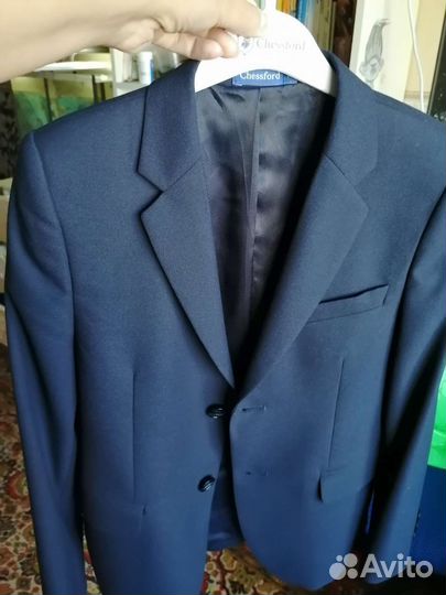 Пиджак+жилет школьные Chessford т.синий р.128/134