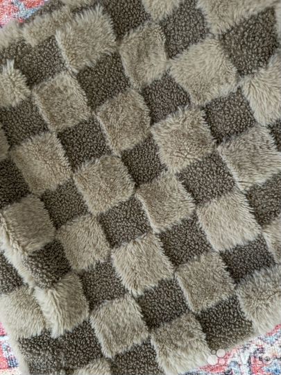 Сумка меховая в шашечку