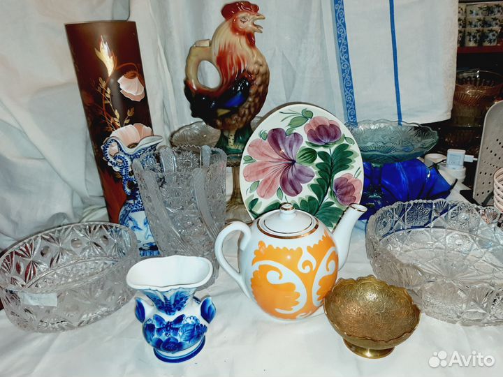Посуда, вазы, фруктовницы, графины