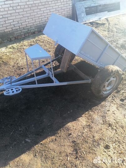 Прицеп для мотоблока самодельный самосвальный