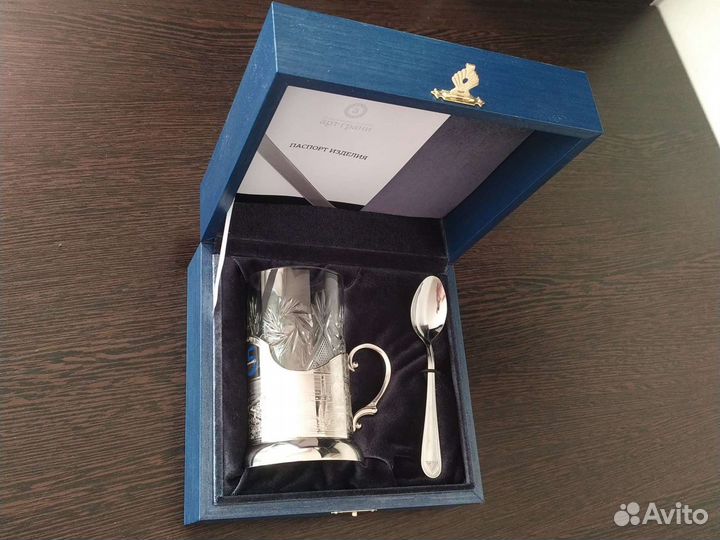 Подарочный набор от Арт-Грани,стакан,подстаканник