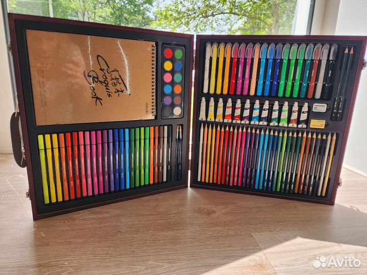 Набор для рисования deli Painting Set Wooden Box