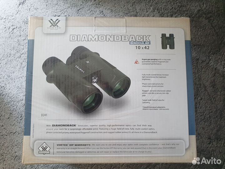 Бинокль vortex 10x42 Diamondback код D241 в пленке