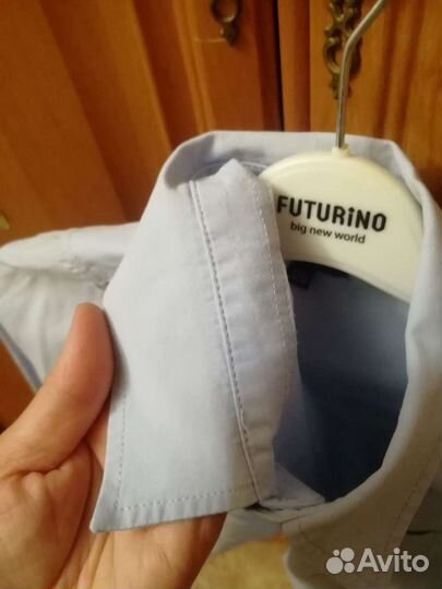 Рубашки для мальчика белые и голубые, 122-140см