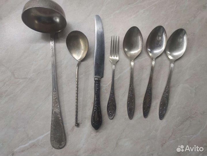 Столовые приборы мельхиор СССР
