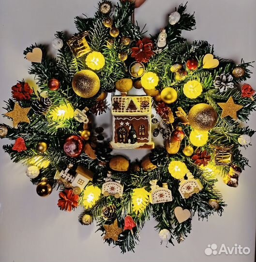 Новогодний декор / венок / Ручная работа