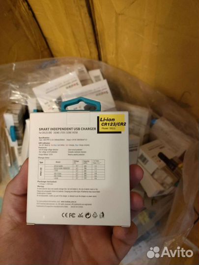 Зарядное устройство USB Li-Ion CR123/CR2 2 слота