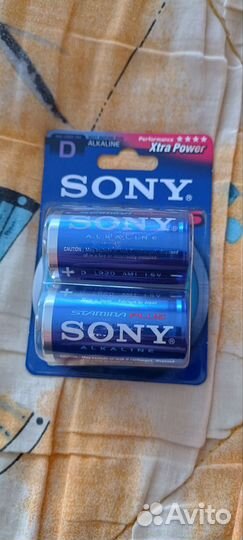 Батарейка Sony Stamina Plus AM1-B2D LR20, 2шт