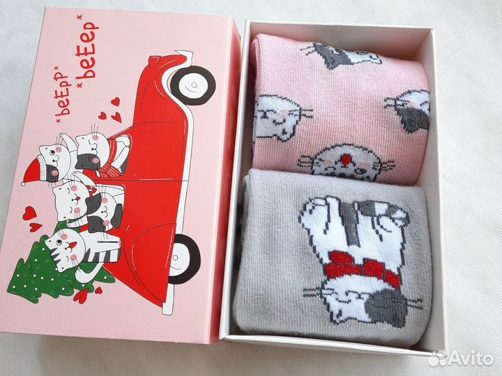 Новогодние носки в коробке