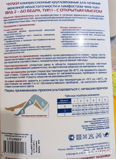 Компрессионные чулки новые