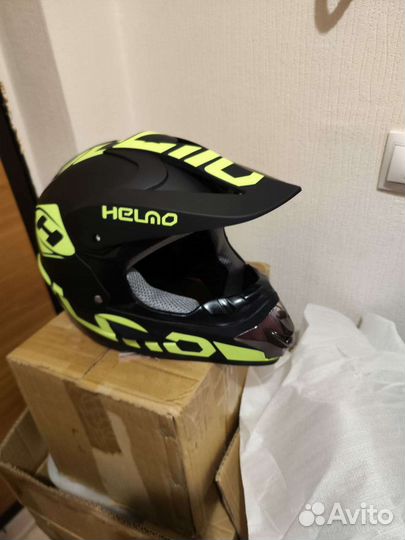 Мотошлем кроссовый, новый