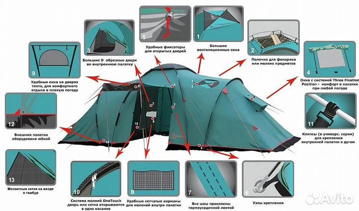 Палатка туристическая Tramp Brest 6