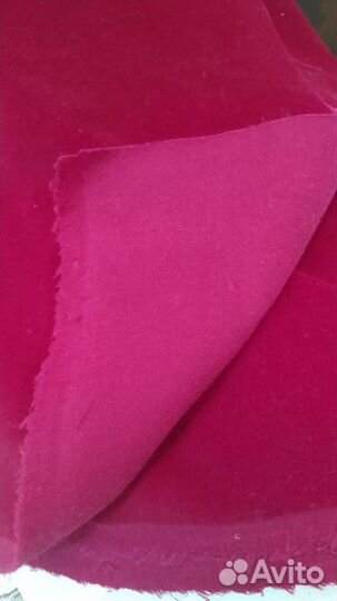 Бархат СССР хб основа черный 5м и бордо 3м Франция