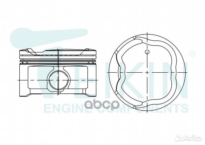 Поршень без колец Toyota 2TR-FE d95.0+0.50 (131