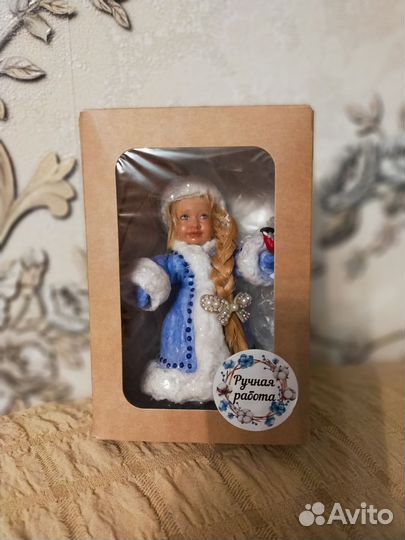 Ватные елочные игрушки. Дед Мороз и Снегурочка