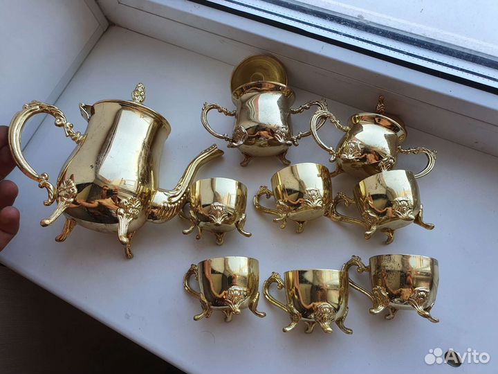 Латунный чайный комплект