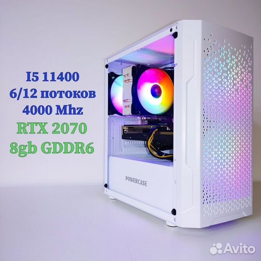 Игровой пк I5 11400F RTX 2070 512 M2 SSD 16 RAM