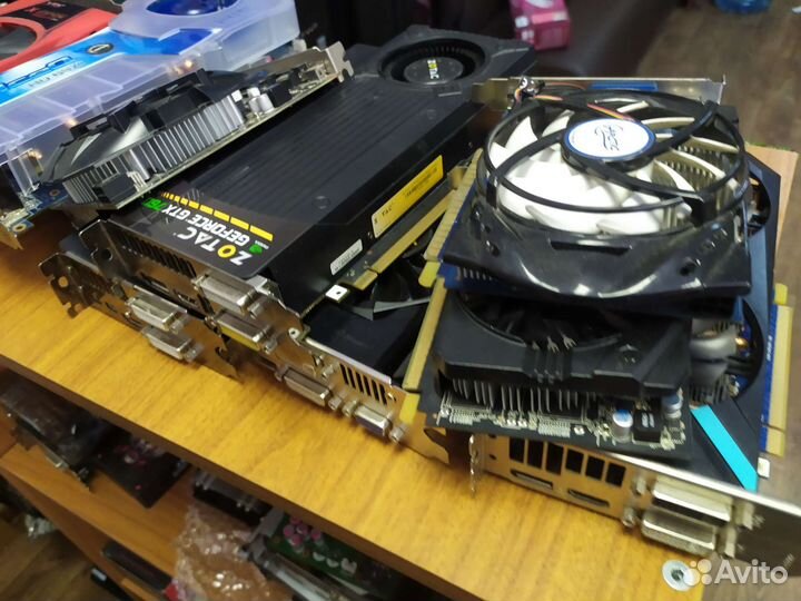 Видеокарты на запчасти или востановление лот 16шт