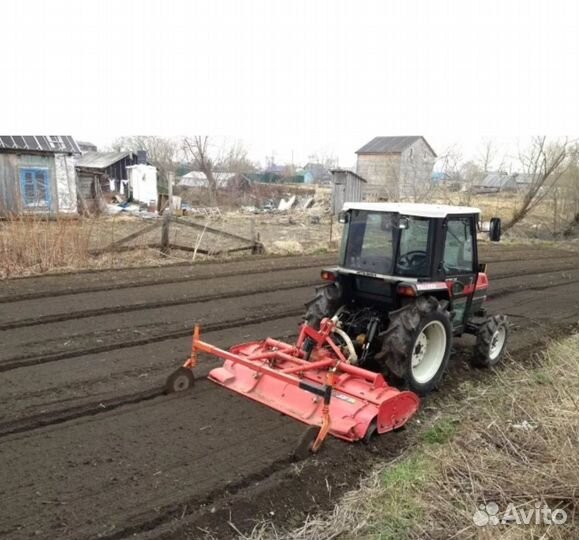 Вспашка мини трактором