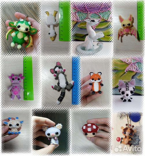 Брелок из бисера. Амигуруми