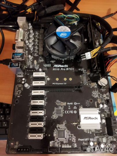 Комплект H110 pro btc asrock+g3900+ 4 gb озу