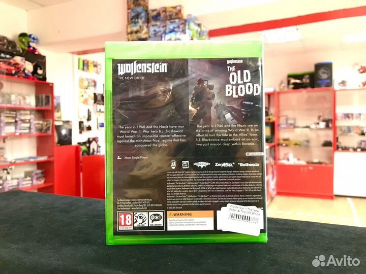 Диск Xbox One Wolfenstein The New Order Old Blood