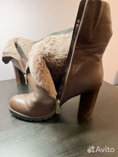 Ботильоны женские нат. кожа, нат. мех, 40 р-р