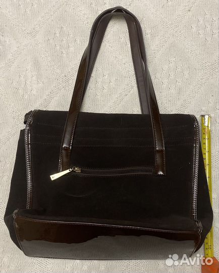 Сумка натуральная замша коричневая