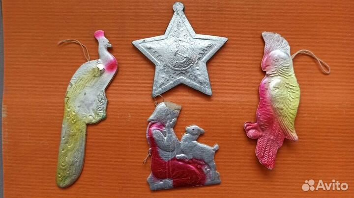 Игрушки ёлочные СССР (картонаж)