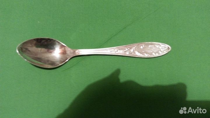 Ложечки кофейные 9 шт, мельхиор с серебрением